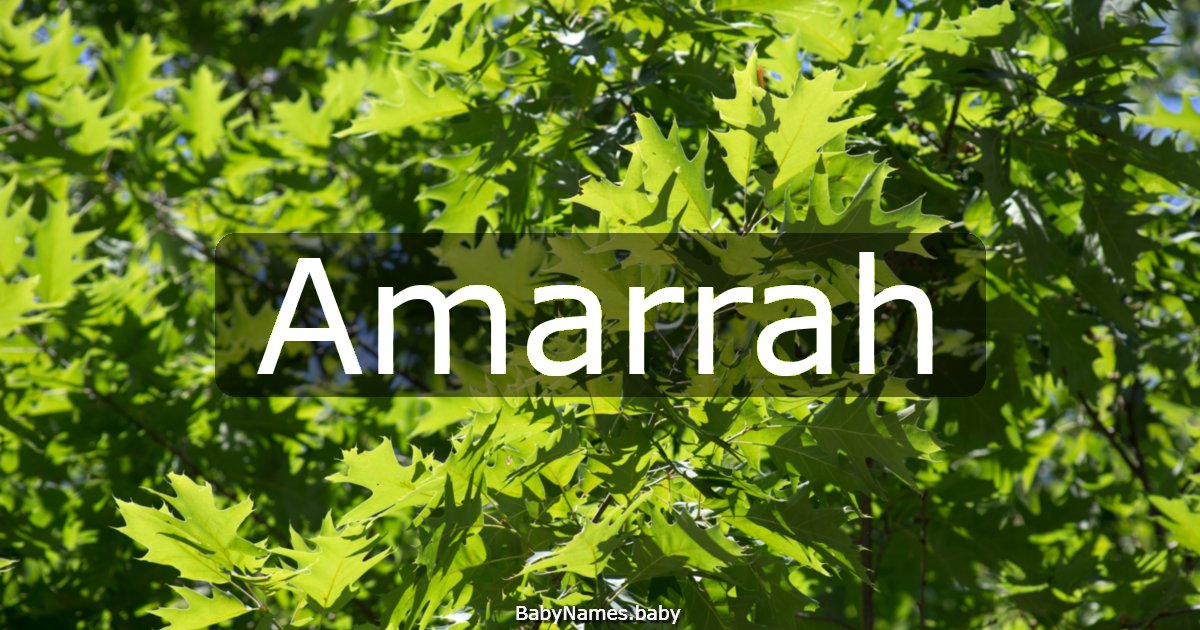 Amarrah