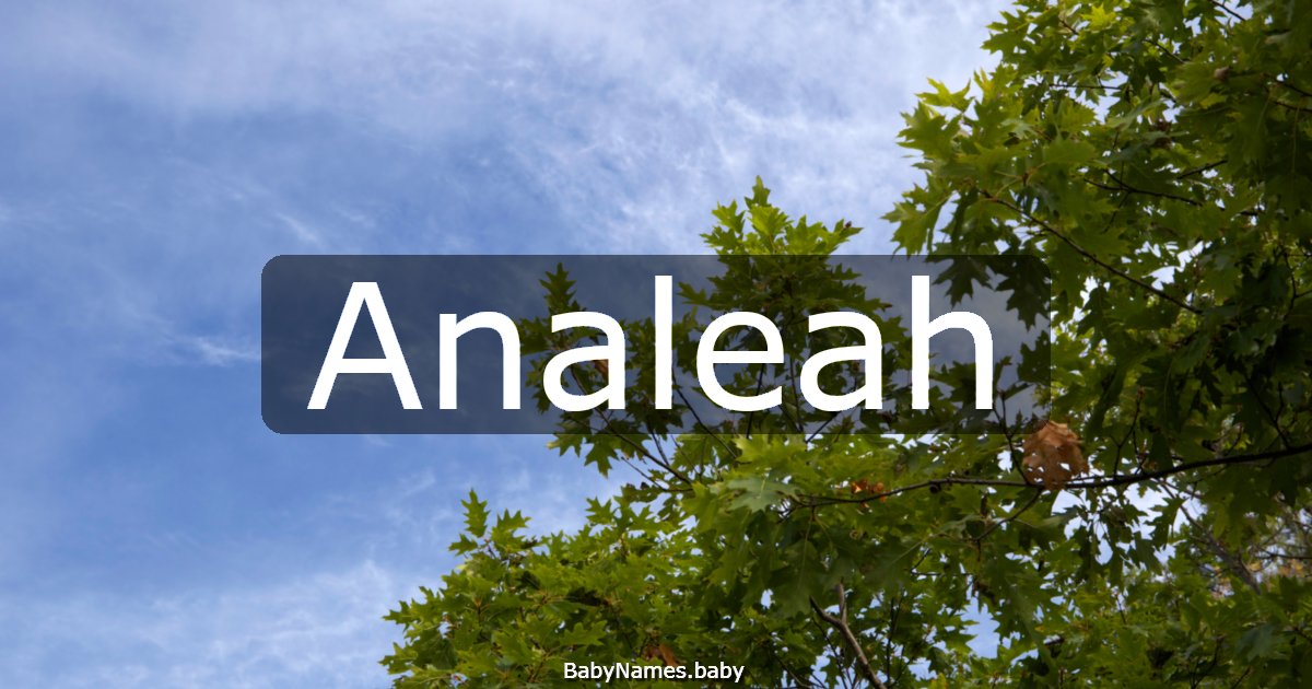 Analeah