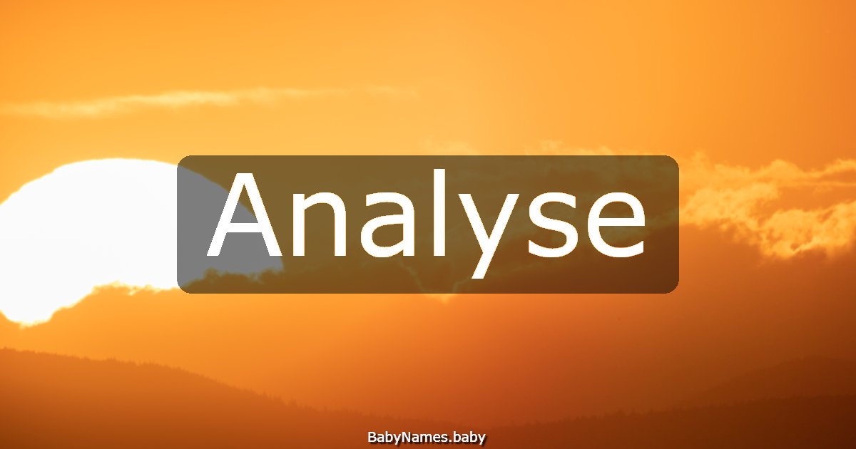 Analyse