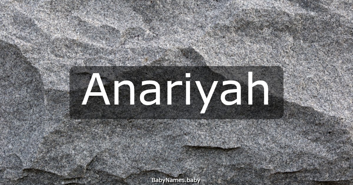 Anariyah