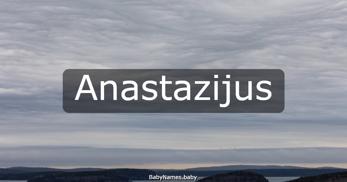 Anastazijus