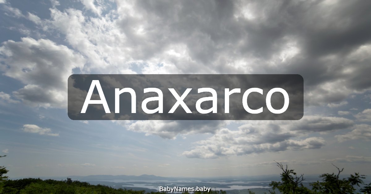 Anaxarco