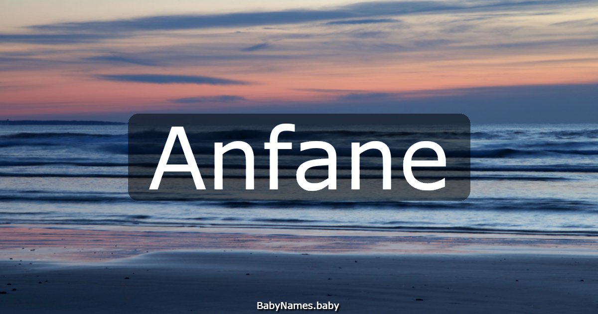 Anfane