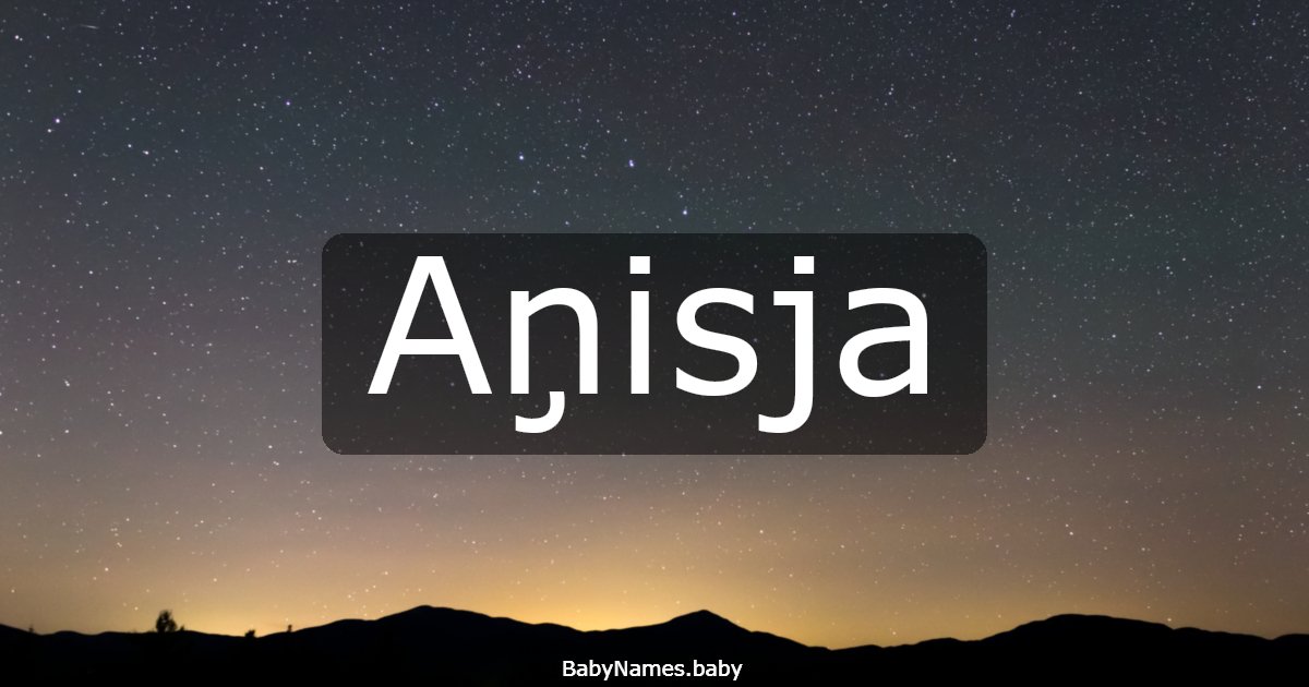 Aņisja