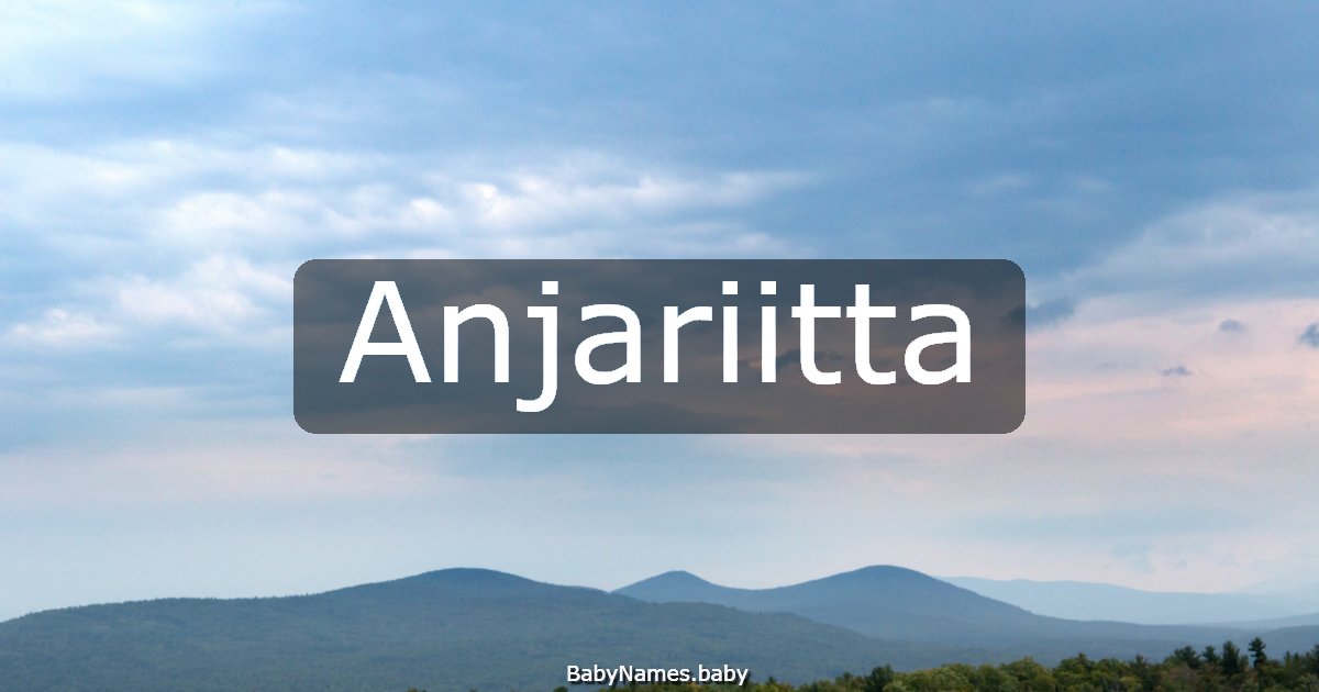 Anjariitta