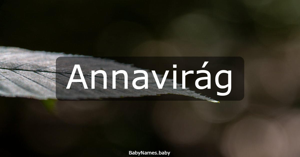 Annavirág