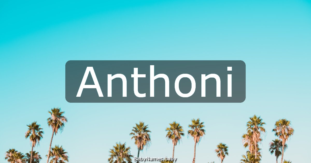 Anthoni