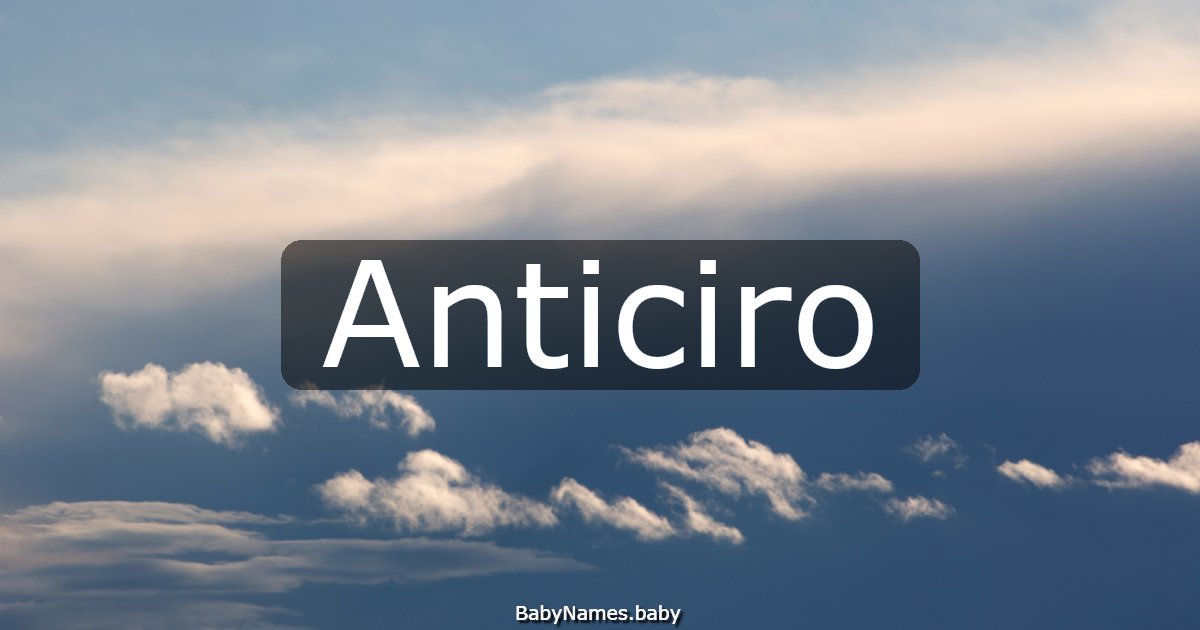 Anticiro