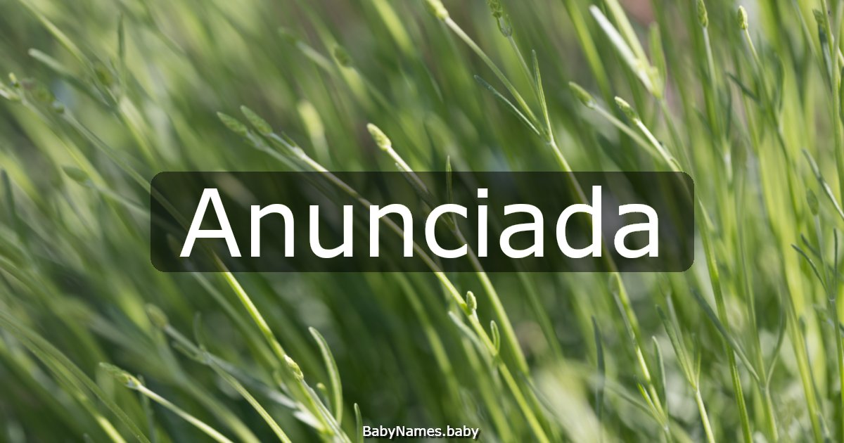 Anunciada