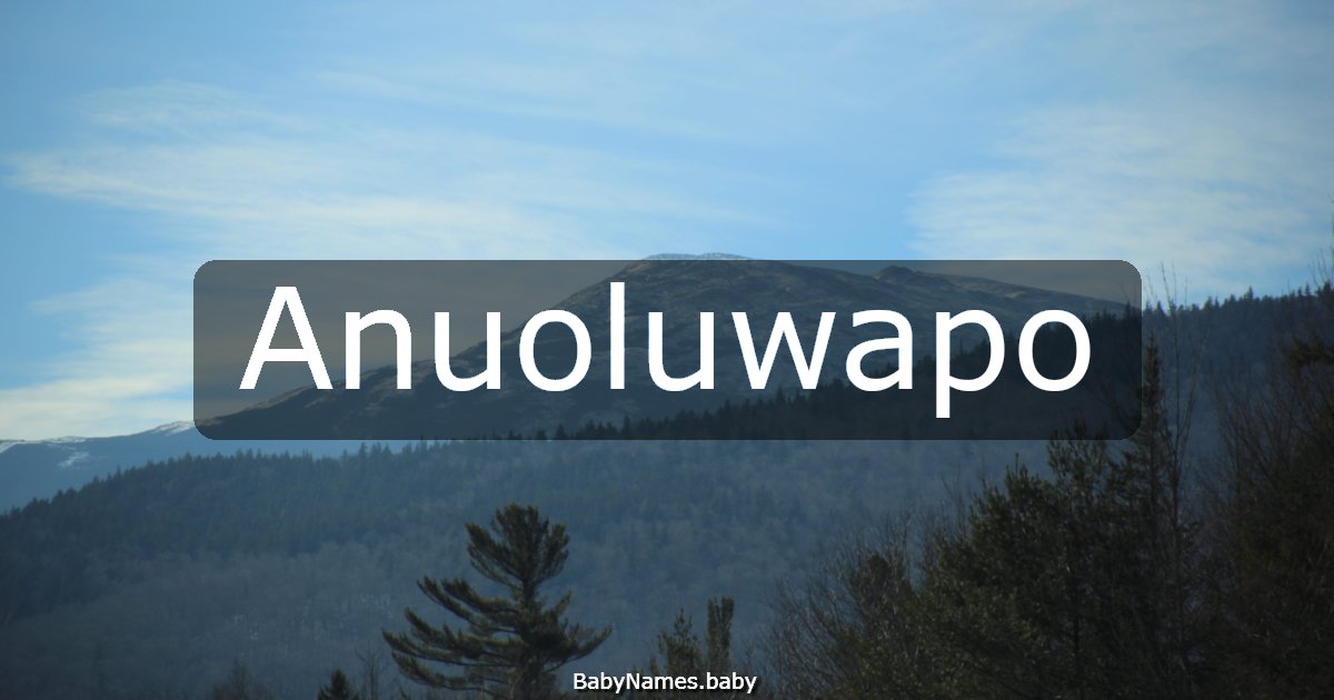 Anuoluwapo
