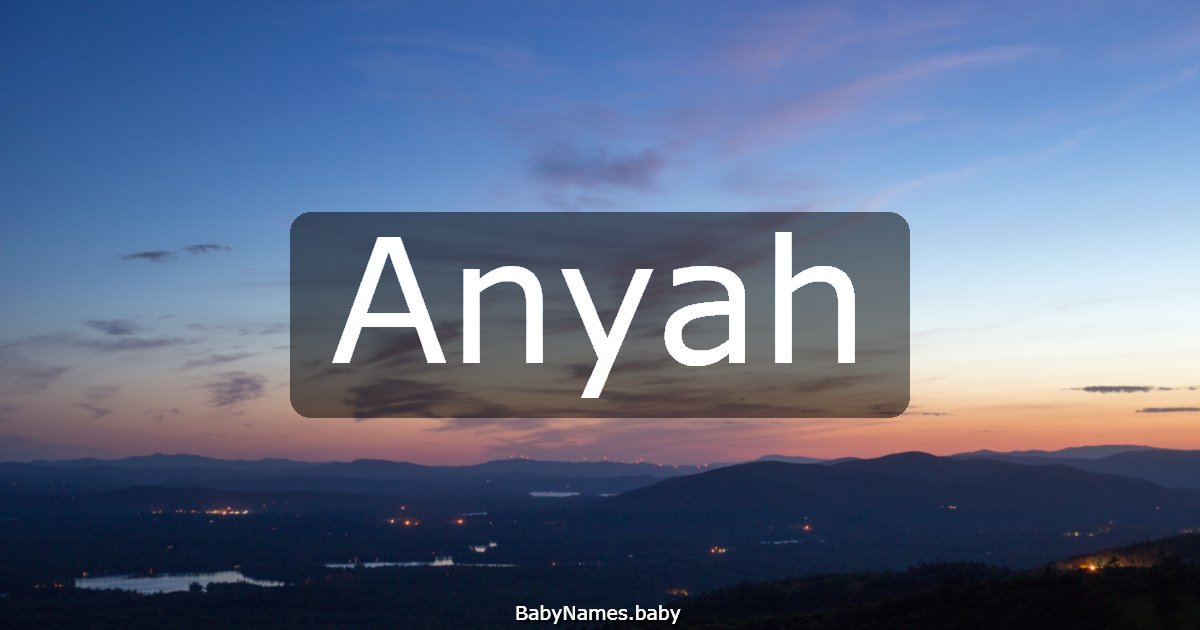Anyah