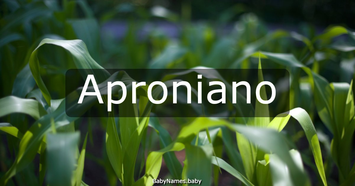 Aproniano