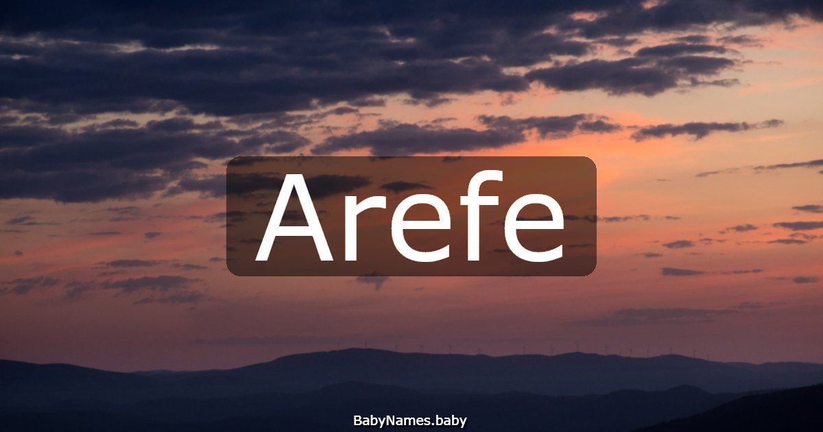 Arefe