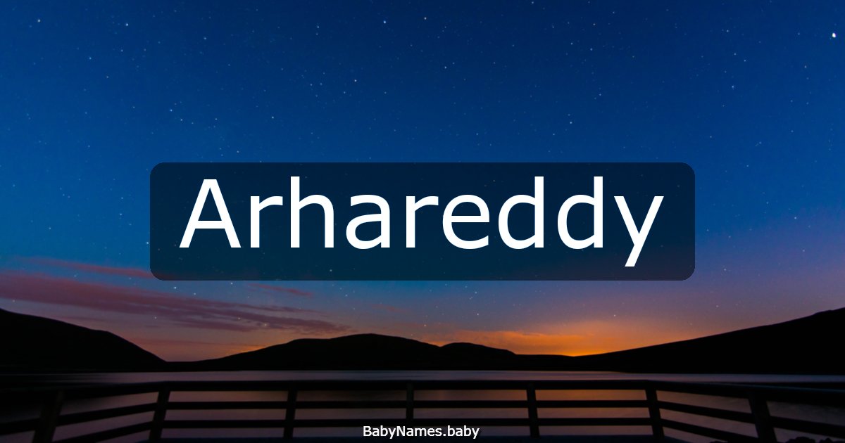 Arhareddy