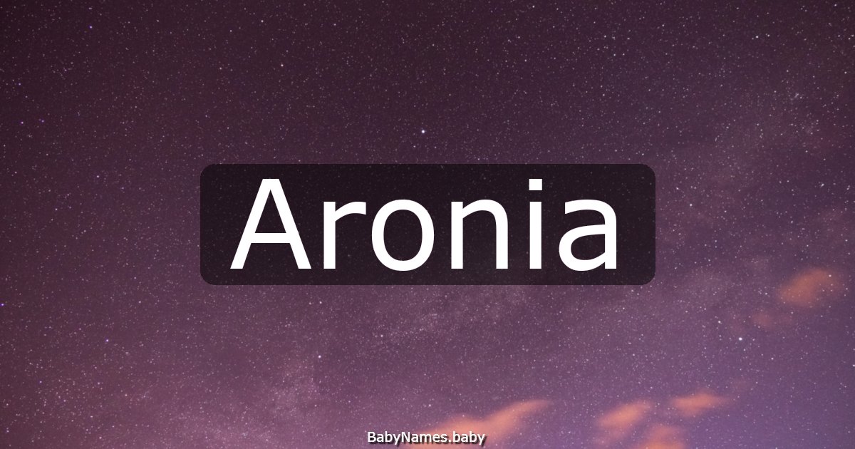 Aronia