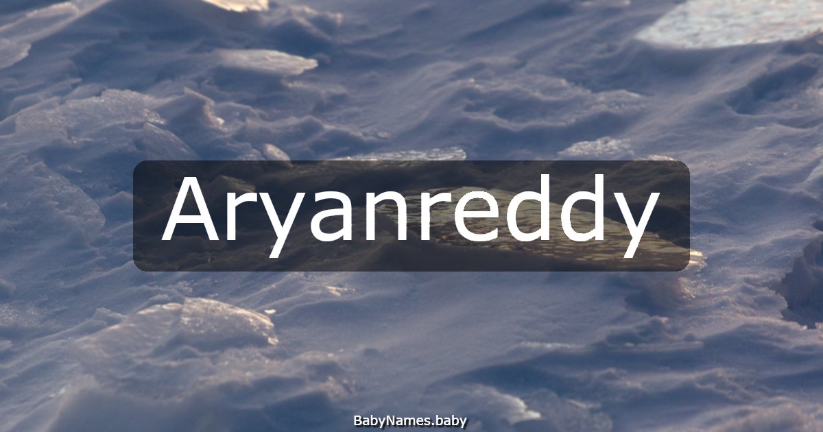 Aryanreddy