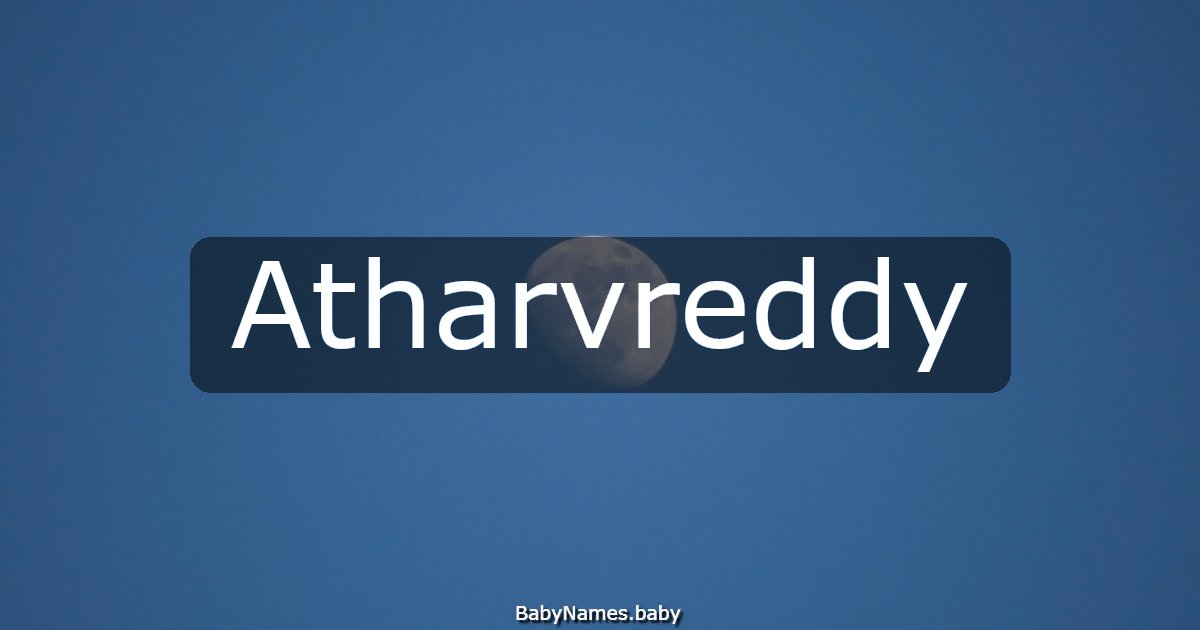 Atharvreddy