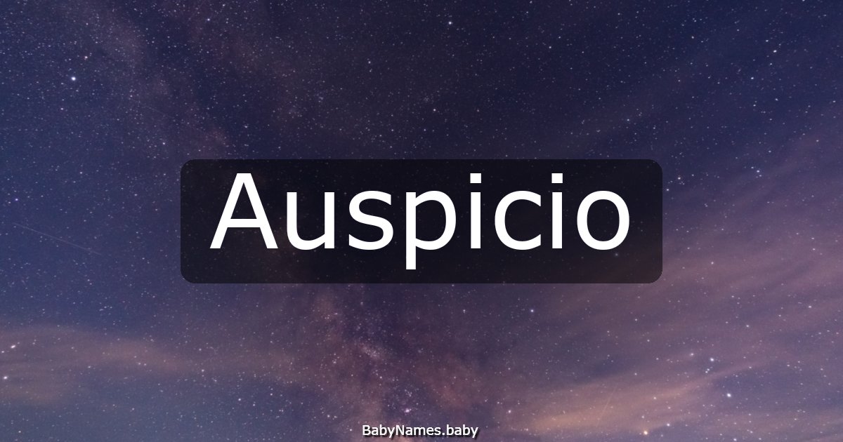 Auspicio