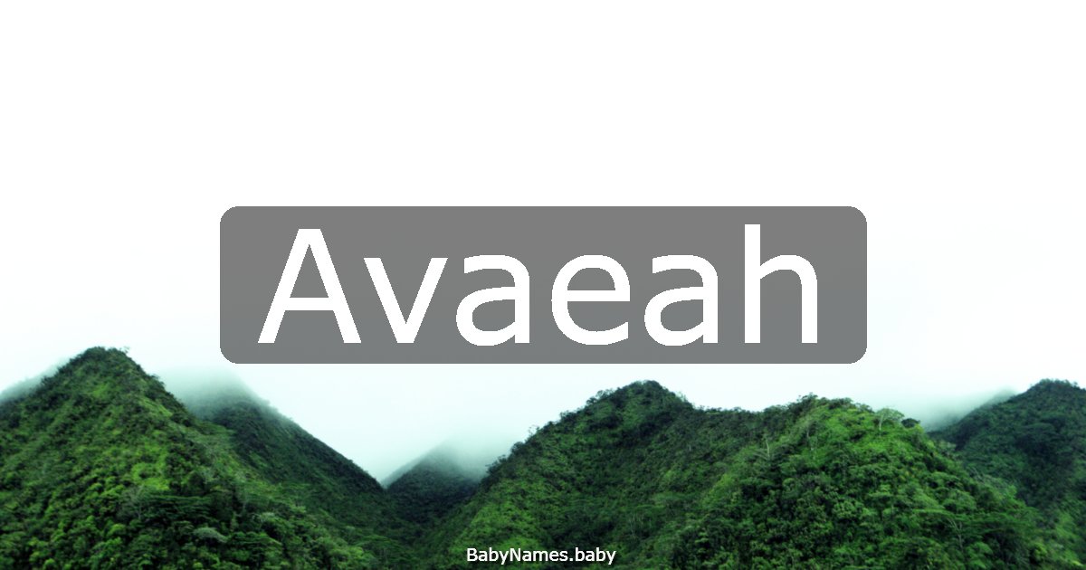 Avaeah