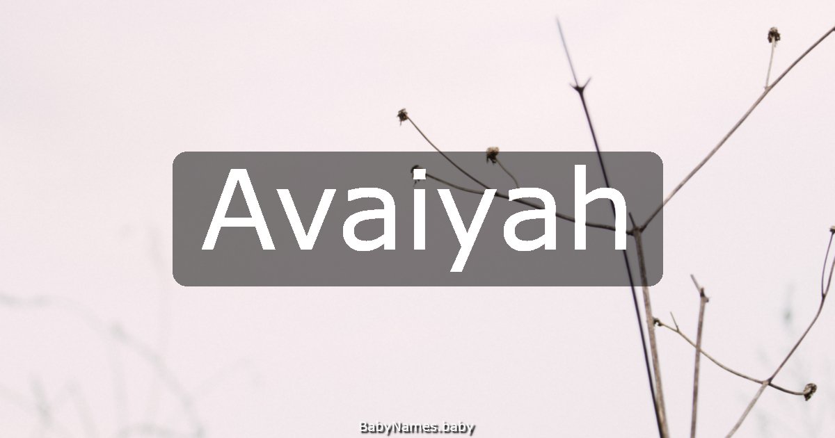Avaiyah