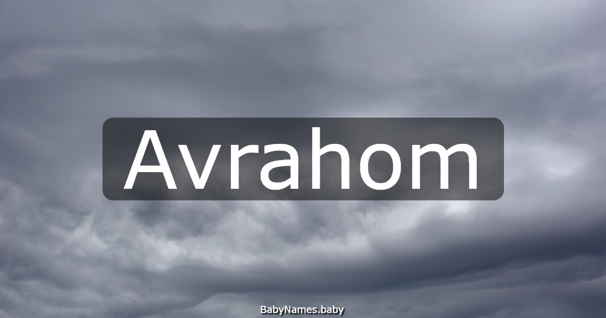 Avrahom