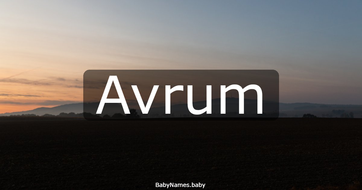 Avrum