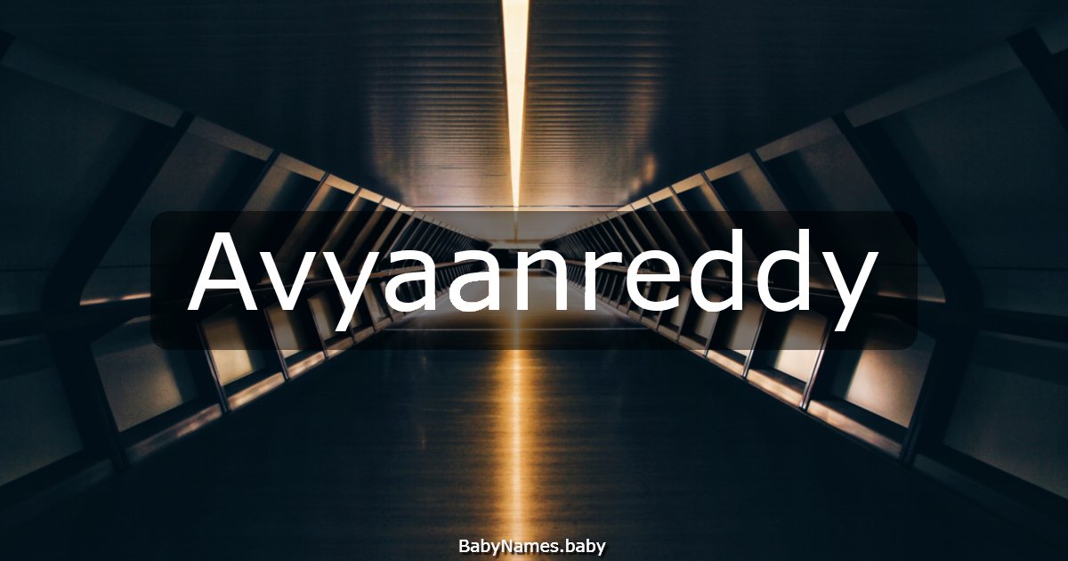 Avyaanreddy
