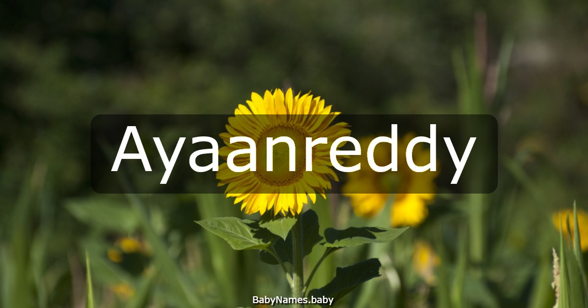 Ayaanreddy
