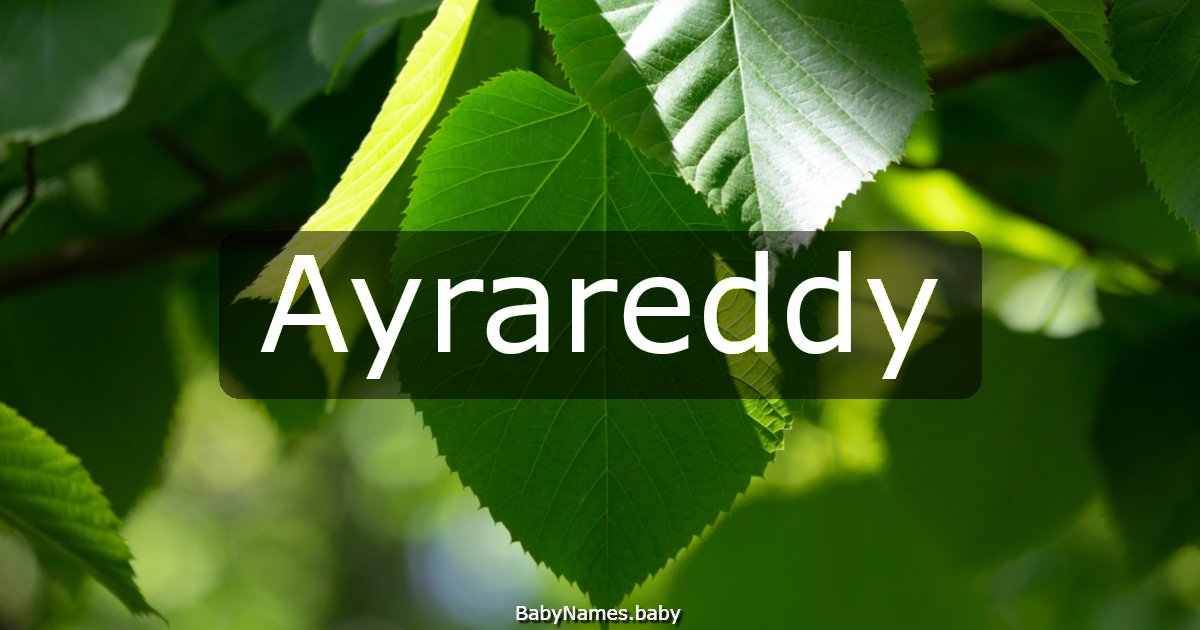 Ayrareddy