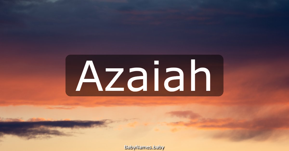 Azaiah