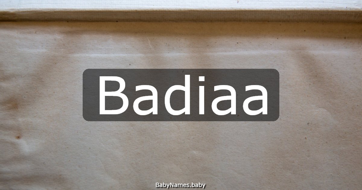 Badiaa