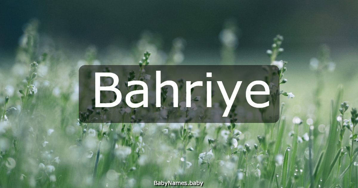 Bahriye