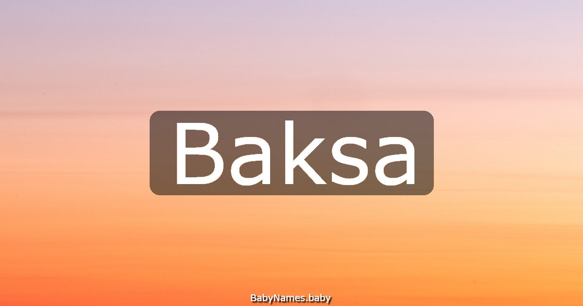 Baksa