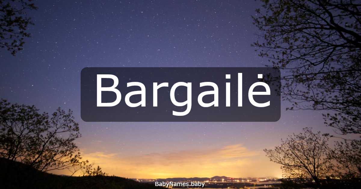 Bargailė