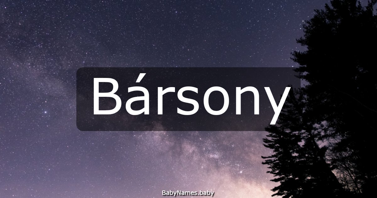 Bársony