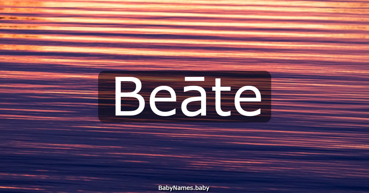 Beāte