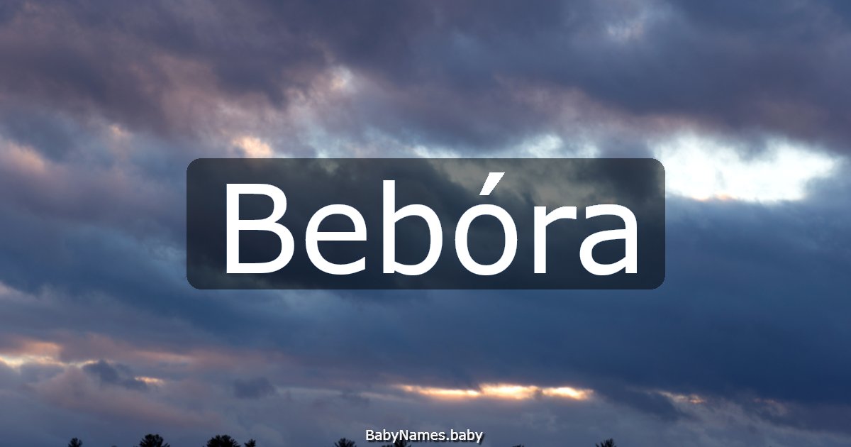 Bebóra