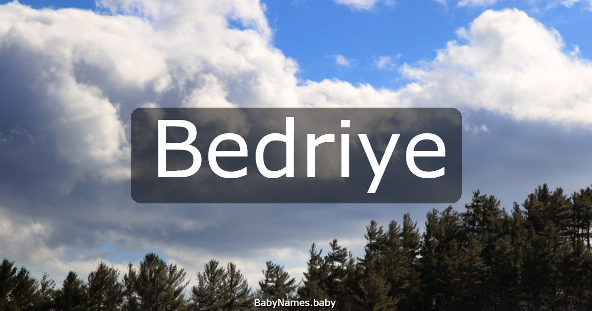 Bedriye