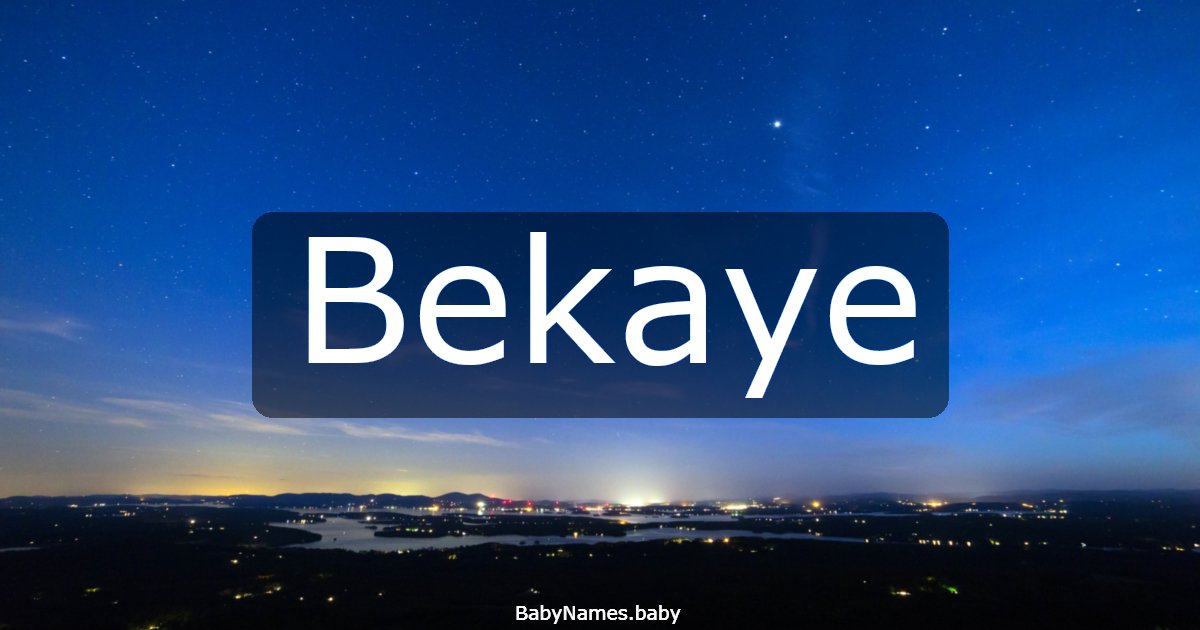 Bekaye
