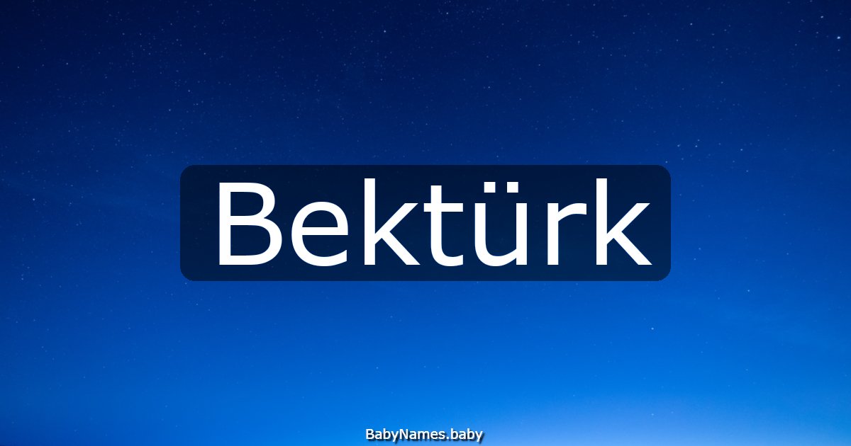 Bektürk