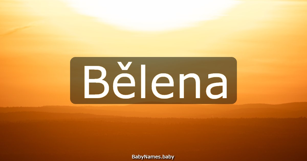 Bělena