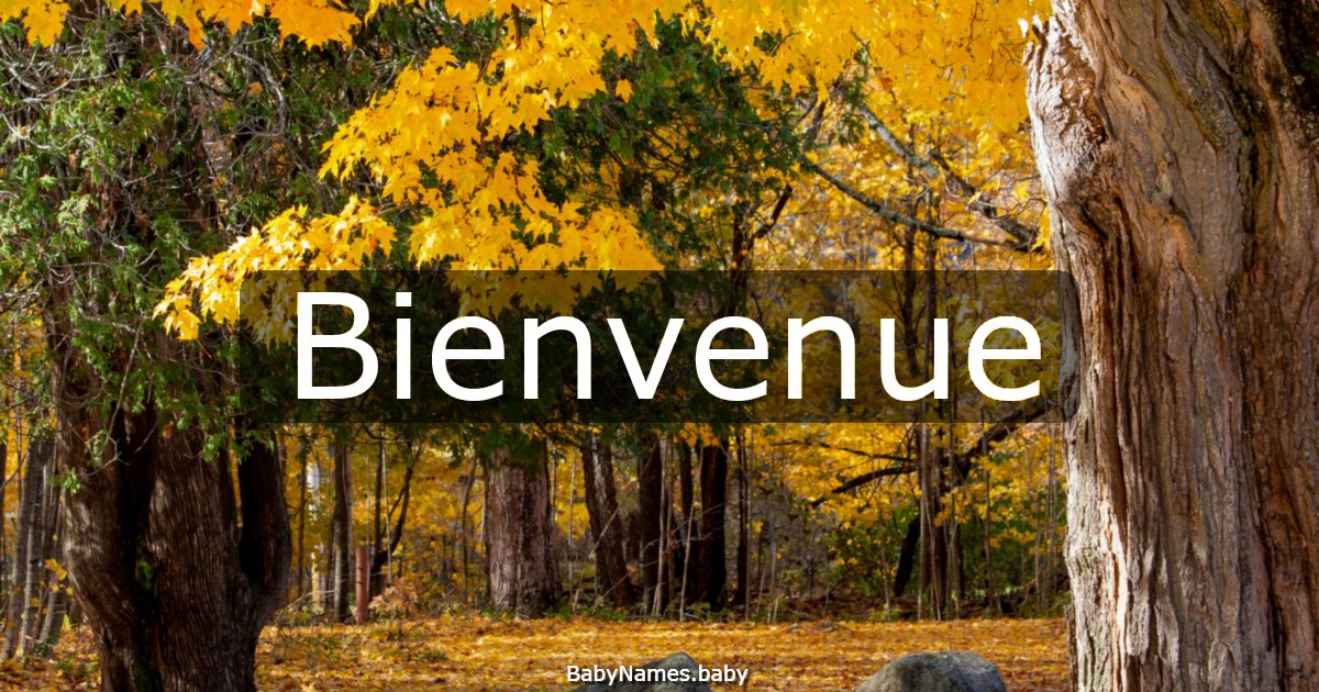 Bienvenue