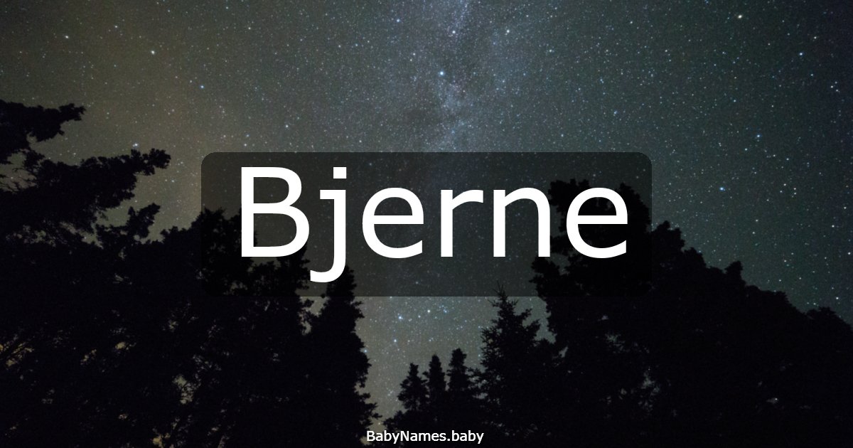 Bjerne