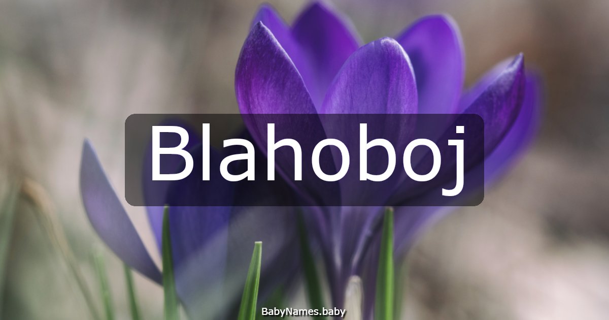 Blahoboj