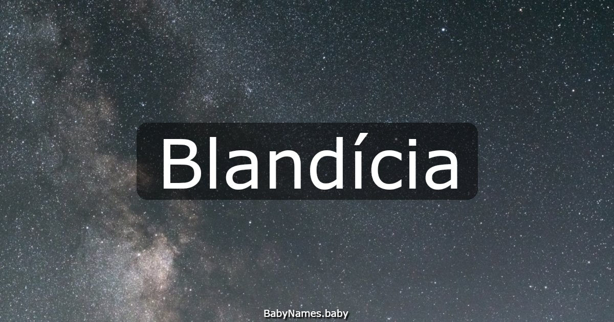 Blandícia