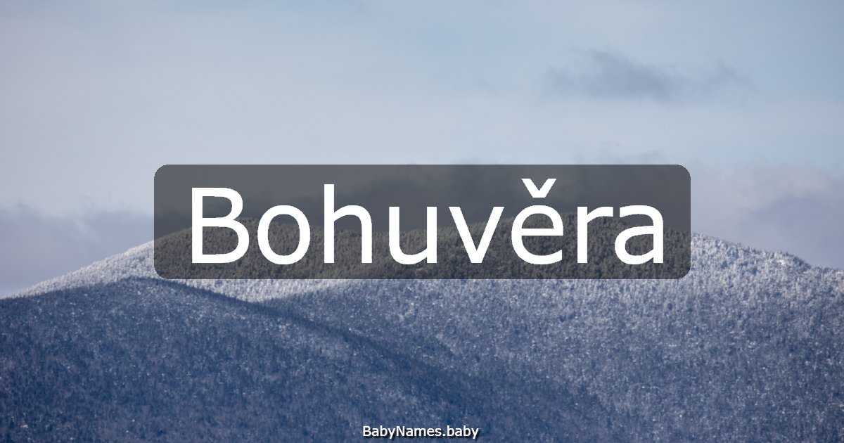 Bohuvěra