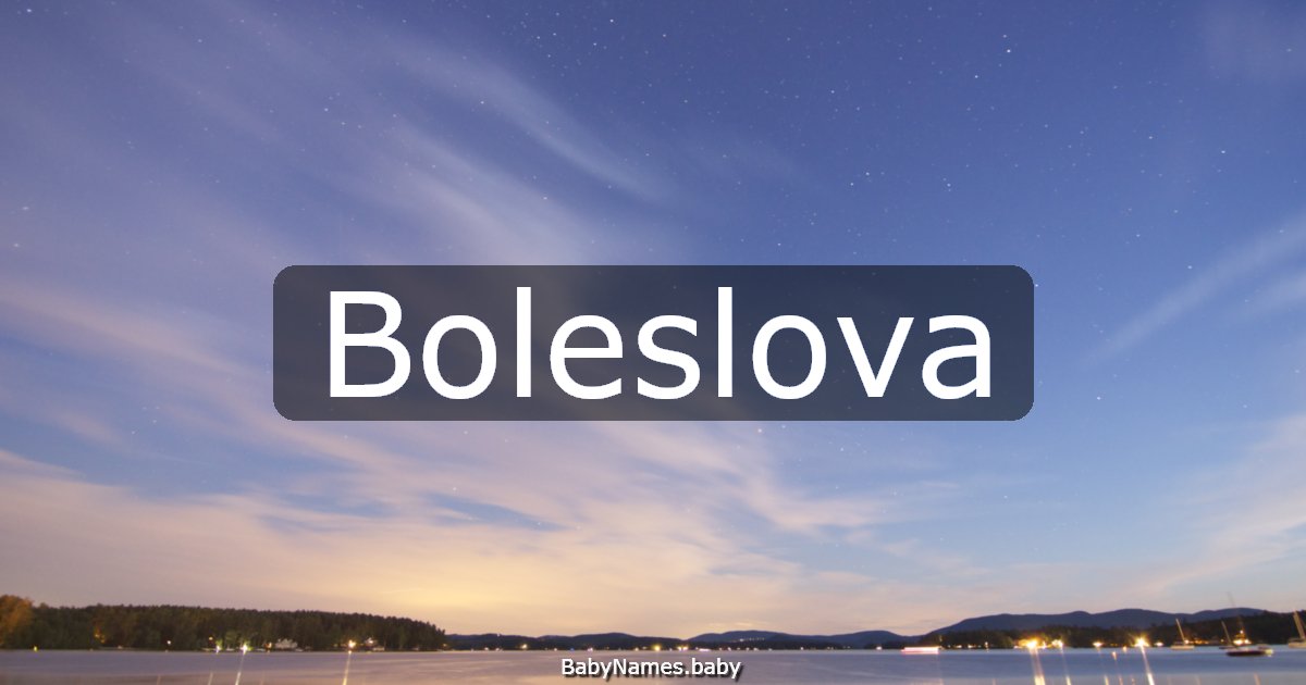 Boleslova