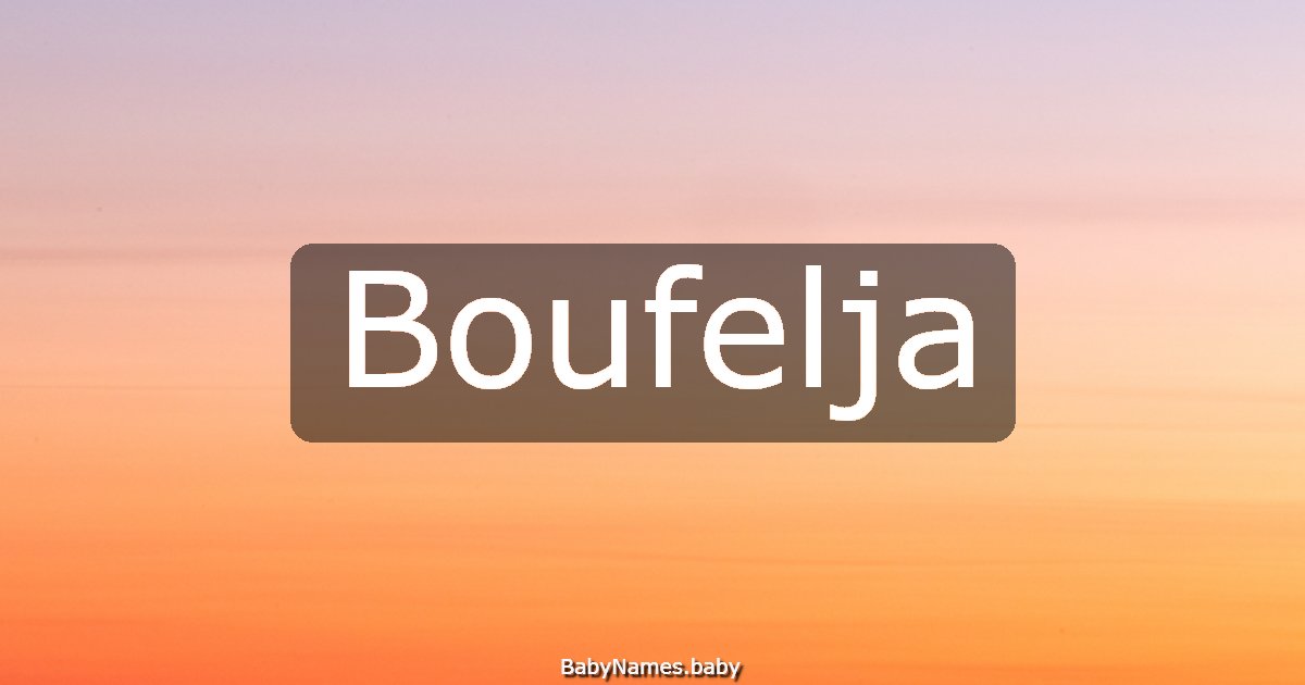 Boufelja