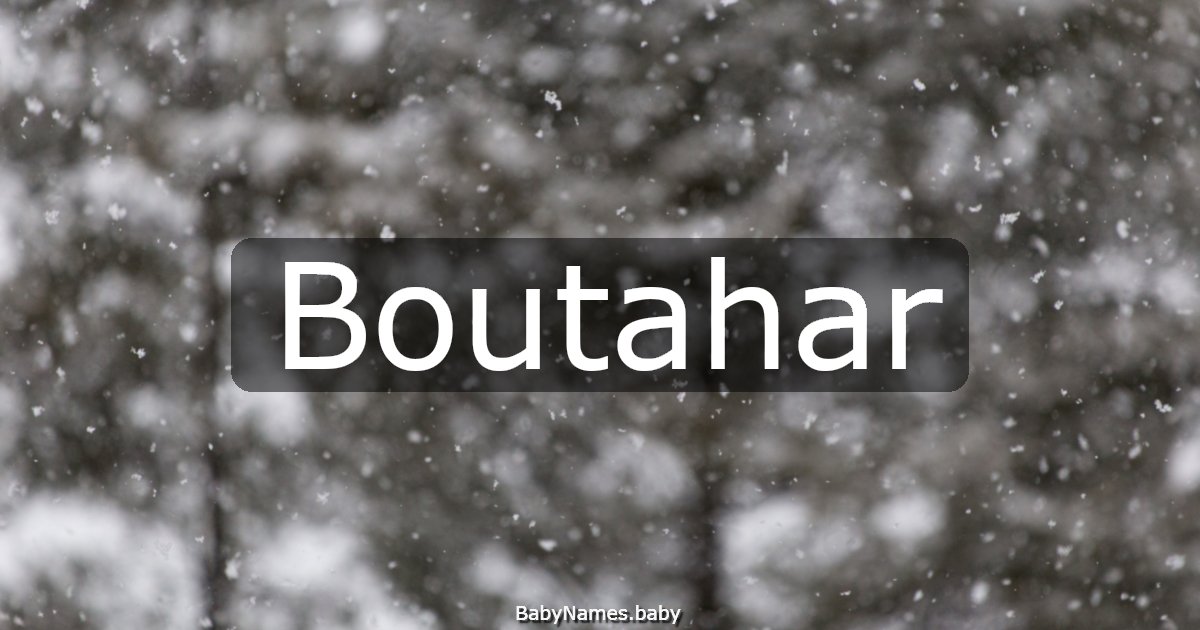 Boutahar