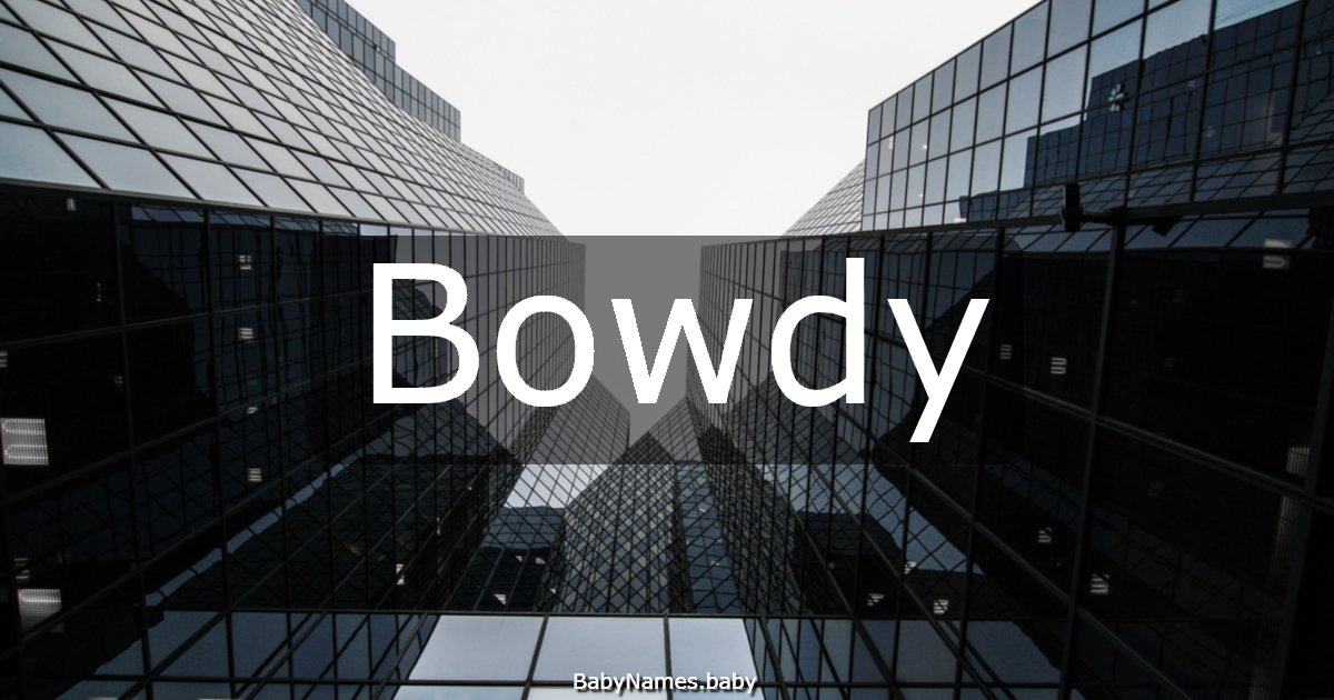Bowdy